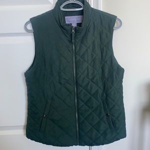Green vest jacket.